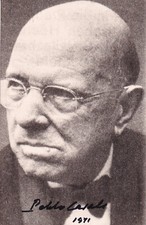 Pablo Casals - violoncelliste et chef d'orchestre - portrait imprimé - origin...