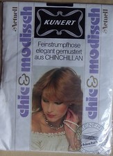 § collant neuf vintage KUNERT CHIC MODISCH ACTUELL CHINCHILLAN midnight taille 1