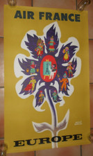 Affiche Air France, ancienne