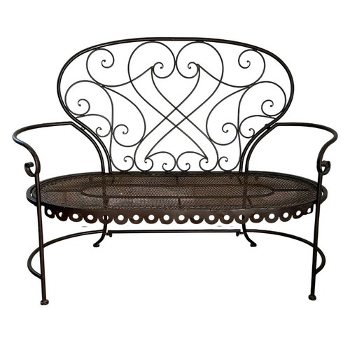 Banc jardin fer romantique - fer,