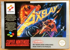 AXELAY - BOÎTE VIDE 100% ORIGINALE SUPER NINTENDO SNES PAL FAH - Très Bon État