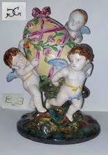 RARE GROUPE FAIENCE CREIL ET
