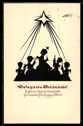 Carte postale ange noël - carte, de