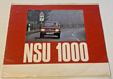 Brochure Publicitaire NSU 1000  - 1969 ?- Etat Très Correct.