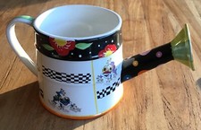 Arrosoir Cache Pot en porcelaine de limoges decors Humoristique Peint à la Pain