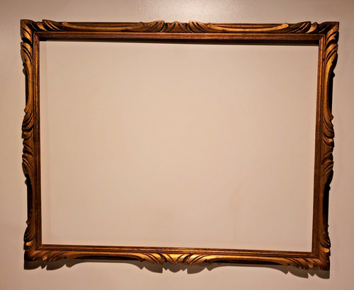 Grand cadre ancien bois - cadre,