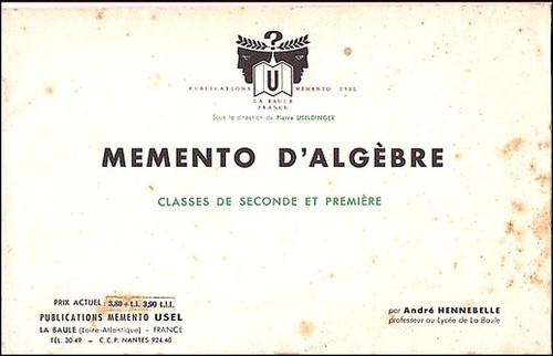 Mémento algèbre classe - mémento, d'algèbre,