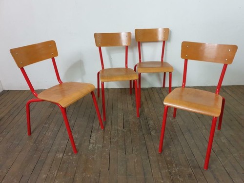 Chaises école vintage - chaises, d'école