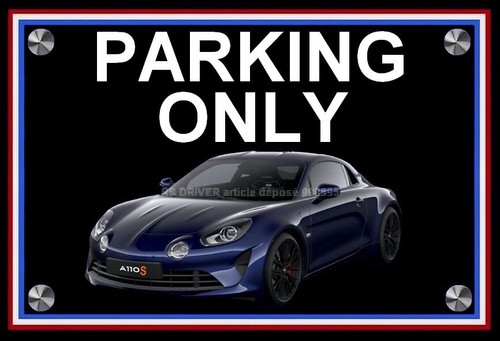 Plaque parking only - parking, alpine