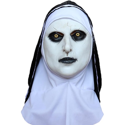 Masque halloween nonne latex - nonne,