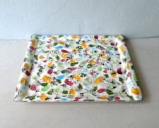 plateau de service, à cake, en céramique, Poet Laval France, vintage années 50