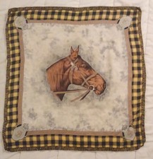 IDEAL CHEVAL  foulard Carré 77cm Pure Soie Parfait état, Années 40-70 Preppie