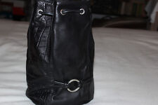 sac seau  noir simili cuir 