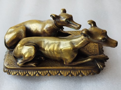 Bronze animalier chiens - bronze,