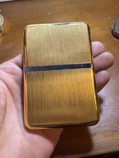 Étui Boîte À Cigarettes En Métal Doré Brossé 