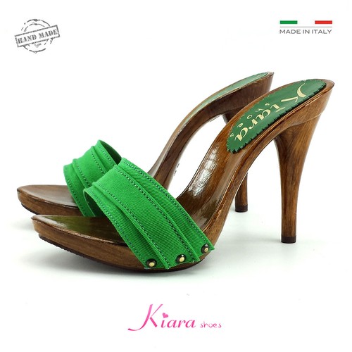 Mule vert talon - mule, cm