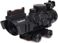 Lunette de Visée Fusil Réticule en Verre Prismatique Tactique avec Viseur Fibre