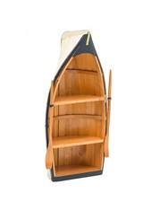 Étagère murale en forme de bateau - décoration maritime - bois - 62 cm
