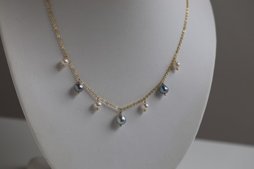 Collier gold filled perles - collier,