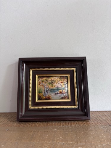 Tableau ancien emaux art - tableau,