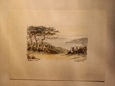 Aquarelle  - paysage provençal (XXe siècle)