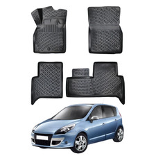 Tapis de sol pour Renault Scenic 3 2009-2025 | Tapis de sol noir sur mesure