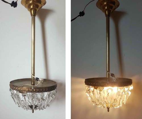 Suspension lustre pampilles - lustre,