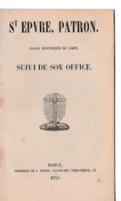 SAINT EPURE, PATRON ELOGE DU