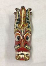 MASQUE DU SRI LANKA (Ceylan) tête de dragon et couronne de cobras