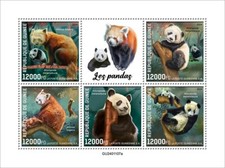 2024 12 - GUINEA - PANDAS             5V   complet set    MNH **