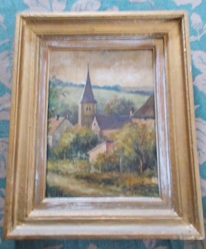 Ancienne huile sur carton - ancienne,
