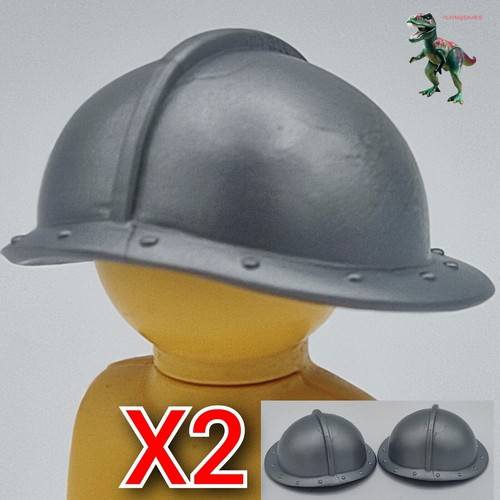 Playmobil casque gris - x2,