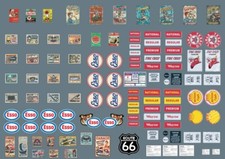 Planche Affiches Garage, décoration diorama, Diorama 1:43,décalcomanies, watersl