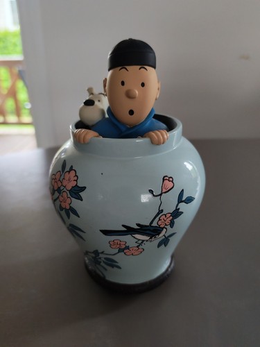 Vase lotus bleu