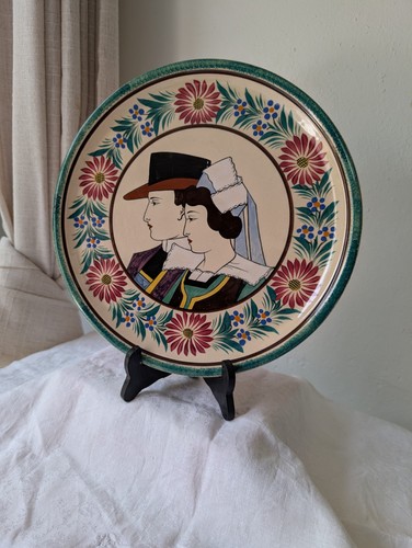 Quimper assiette ancienne - assiette,
