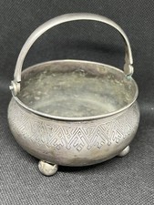 Antique Russian Sugar Bowl Ancien Bol A Sucre Argent Russe F831