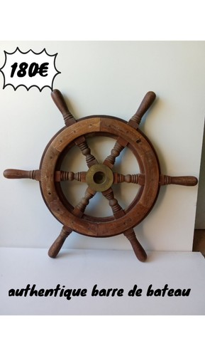 Barre gouvernail roue bateau