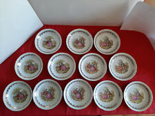 12 assiettes à dessert scene fragonard dorure doré ventage