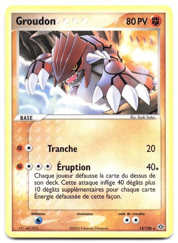 Carte pokémon groudon 106 - carte,