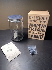 Cookut Creazy Homemade Whipped Cream Glass Jar Silicone Balls Creazyen No BPA