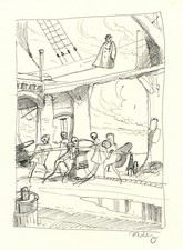 MOHLITZ PHILIPPE DESSIN À L'ENCRE SIGNÉ CRAYON + GRAVURE HANDSIGNED INK DRAWING