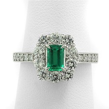 Émeraude Brillant Anneau