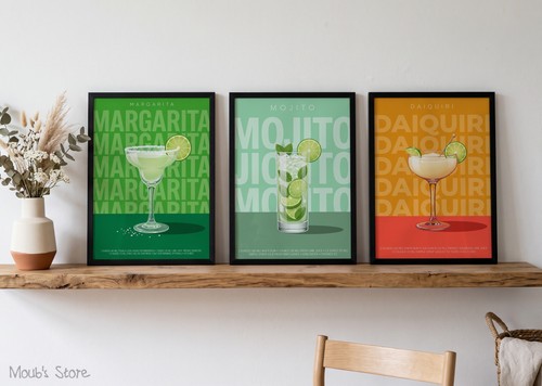 Poster cocktail affiche - cocktail, a4