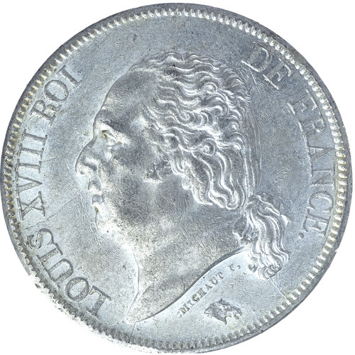 Louis xviii francs 1822 - xviii-5,
