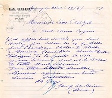 1919     FACTURE LA SOIE A PARIS - M.CROIZET A COGNAC