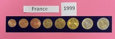 Série de 8 pièces France 1999 de 1 cnt à 2 euros Neuve