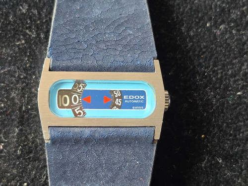Vintage montre guichet edox - vintage,