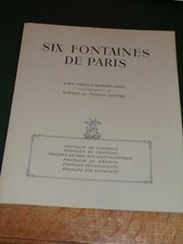 Six fontaines de Paris