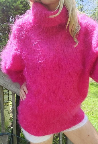 Handknit mohair soft furry - ,