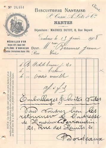 1908 biscuiterie nantaise - 1908, p